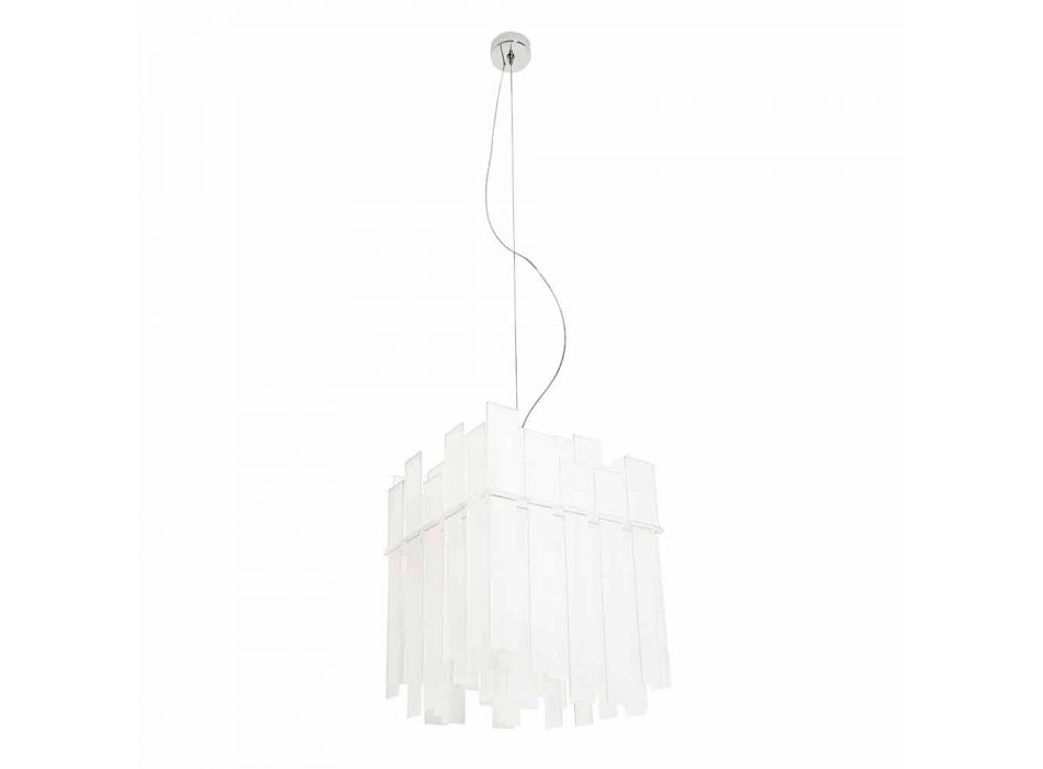 Lampe suspension blanche design contemporain Ketty 60x60cm Made in Italy Viadurini