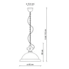 Suspension artisanale et industrielle en céramique et fer - Industriel Viadurini