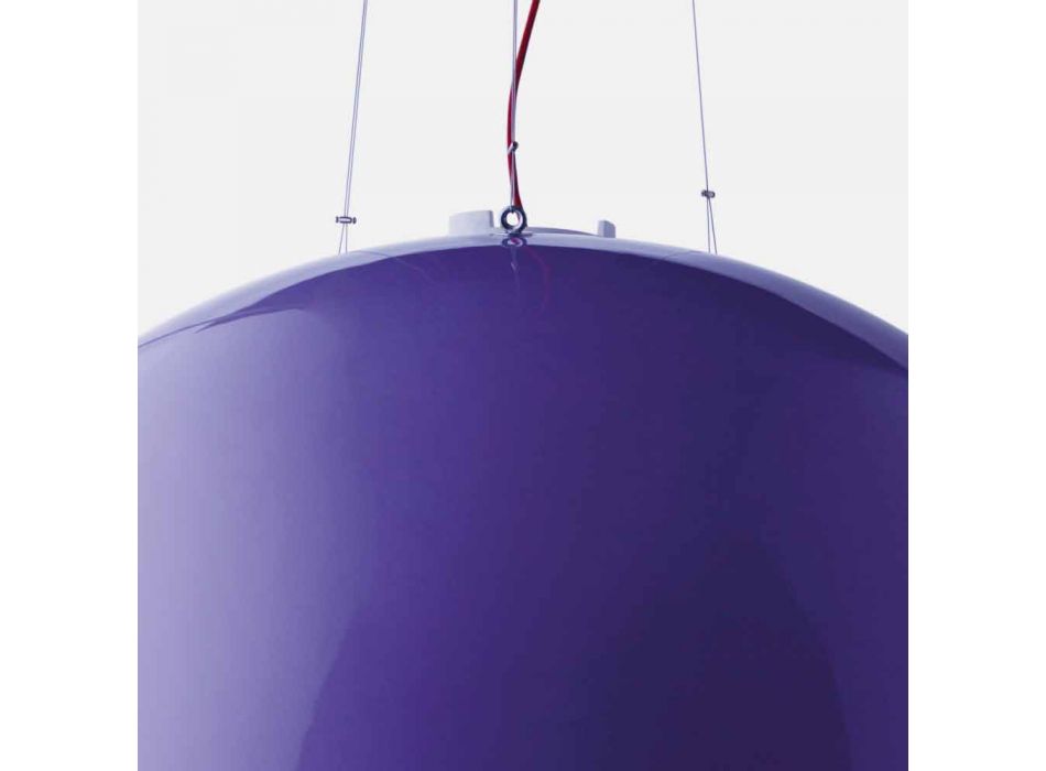 Lampe à suspension colorée Slide Cupole en polyéthylène fabriqué en Italie Viadurini