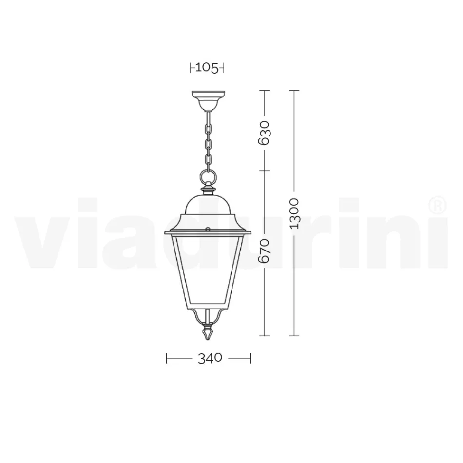 Lampe à suspension d'extérieur en aluminium et verre Made in Italy - Bonaria Viadurini