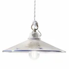 Lampe à Suspension en Céramique Peinte à la Main et Fer 3 Tailles - Asti Viadurini