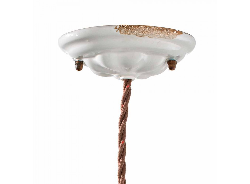 réglable en céramique Lampe suspension et métal Alayna Ferroluce Viadurini