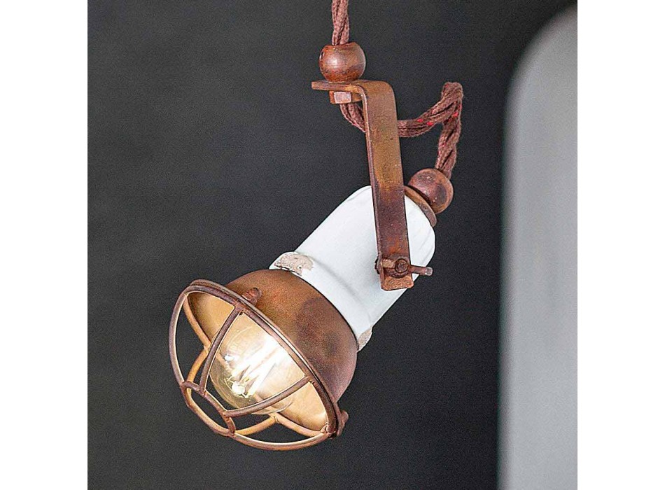 réglable en céramique Lampe suspension et métal Alayna Ferroluce Viadurini
