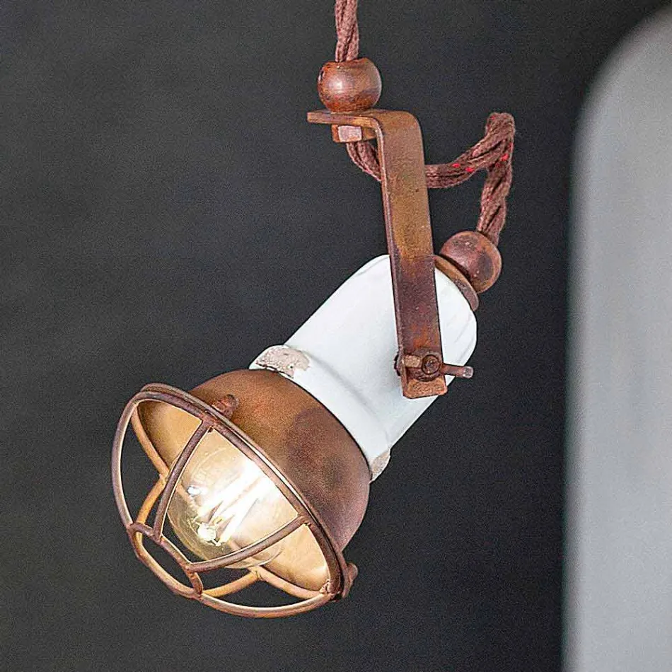 réglable en céramique Lampe suspension et métal Alayna Ferroluce Viadurini