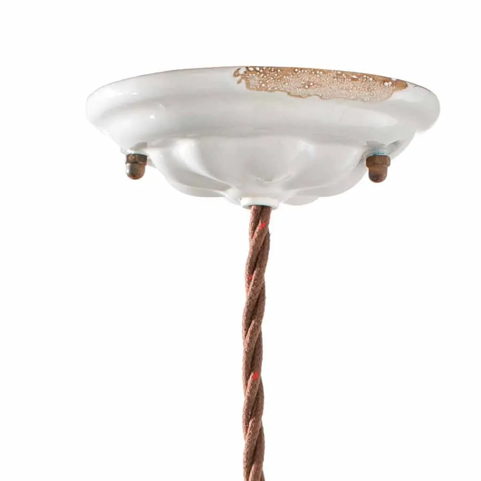 réglable en céramique Lampe suspension et métal Alayna Ferroluce Viadurini