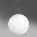 Lampe boule moderne suspendue en polyéthylène Slide Mineral fabriqué en Italie