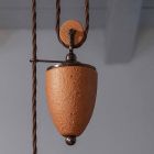 Lampe à Suspension Ups and Downs en Fer et Céramique Brute Main - Bologne Viadurini