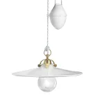 Lampe à Suspension Ups and Down en Fer et Céramique Brillante 2 Tailles - Asti Viadurini