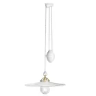 Lampe à Suspension Ups and Down en Fer et Céramique Brillante 2 Tailles - Asti Viadurini