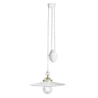 Lampe à Suspension Ups and Down en Fer et Céramique Brillante 2 Tailles - Asti Viadurini