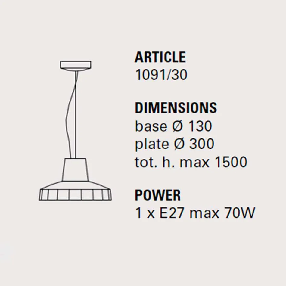 Lampe à suspension de 30 cm en laiton et majolique de Toscane, Rossi Toscot Viadurini