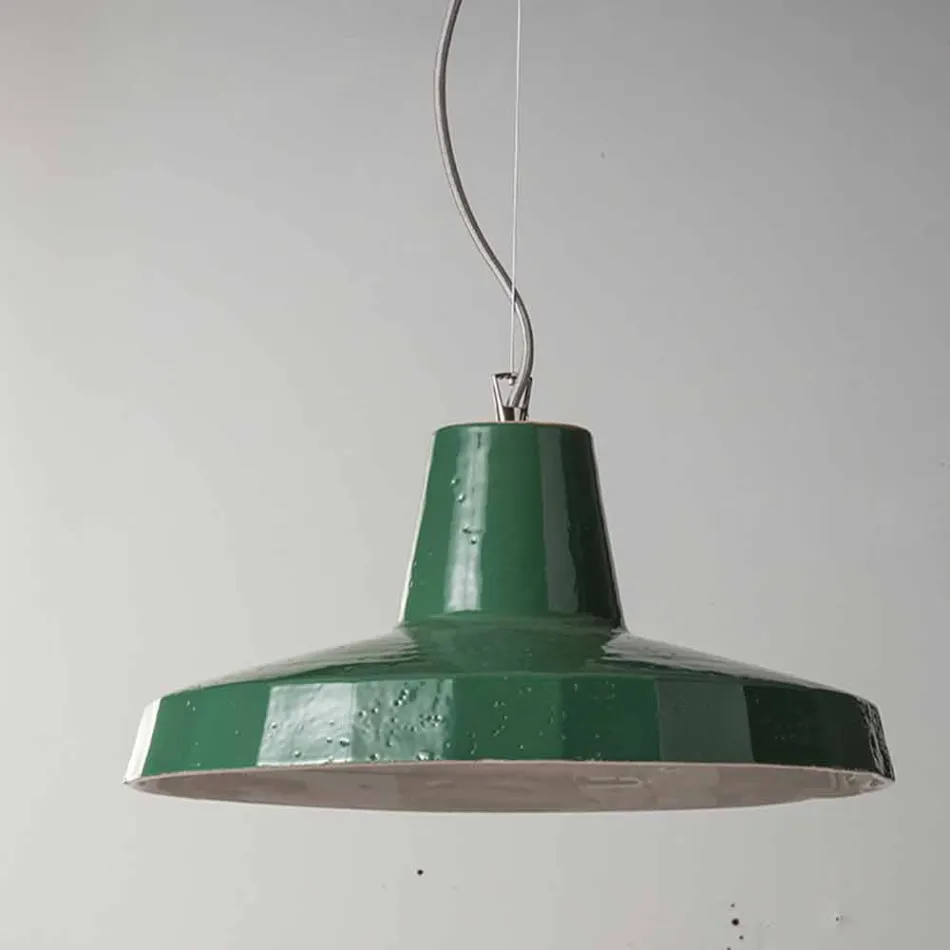 Suspension 42 cm en laiton et majoliques toscanes Rossi - Toscane Viadurini