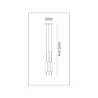 Lampe Suspendue avec 1, 3 ou 6 Lumières en Laiton Design Moderne - Typha par Il Fanale Viadurini