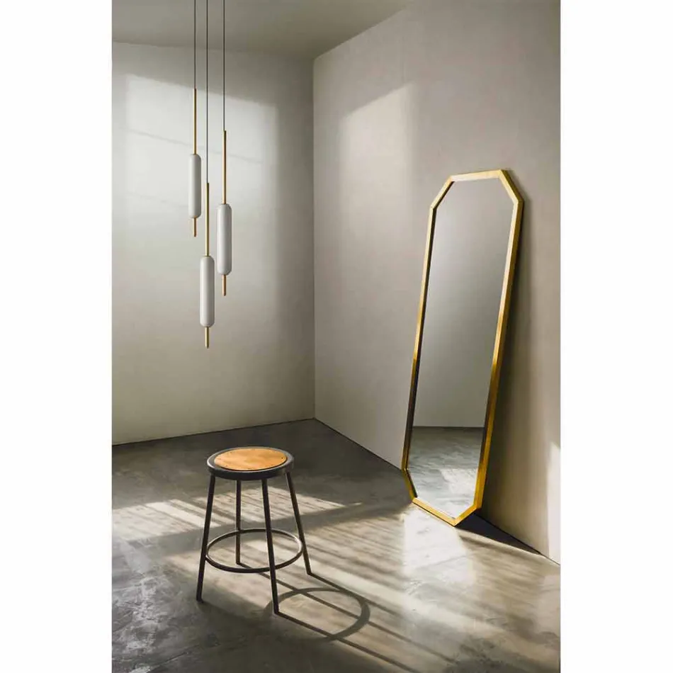 Lampe Suspendue avec 1, 3 ou 6 Lumières en Laiton Design Moderne - Typha par Il Fanale Viadurini