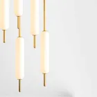 Lampe Suspendue avec 1, 3 ou 6 Lumières en Laiton Design Moderne - Typha par Il Fanale Viadurini