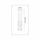 Lampe Suspendue avec 1, 3 ou 6 Lumières en Laiton Design Moderne - Typha par Il Fanale Viadurini