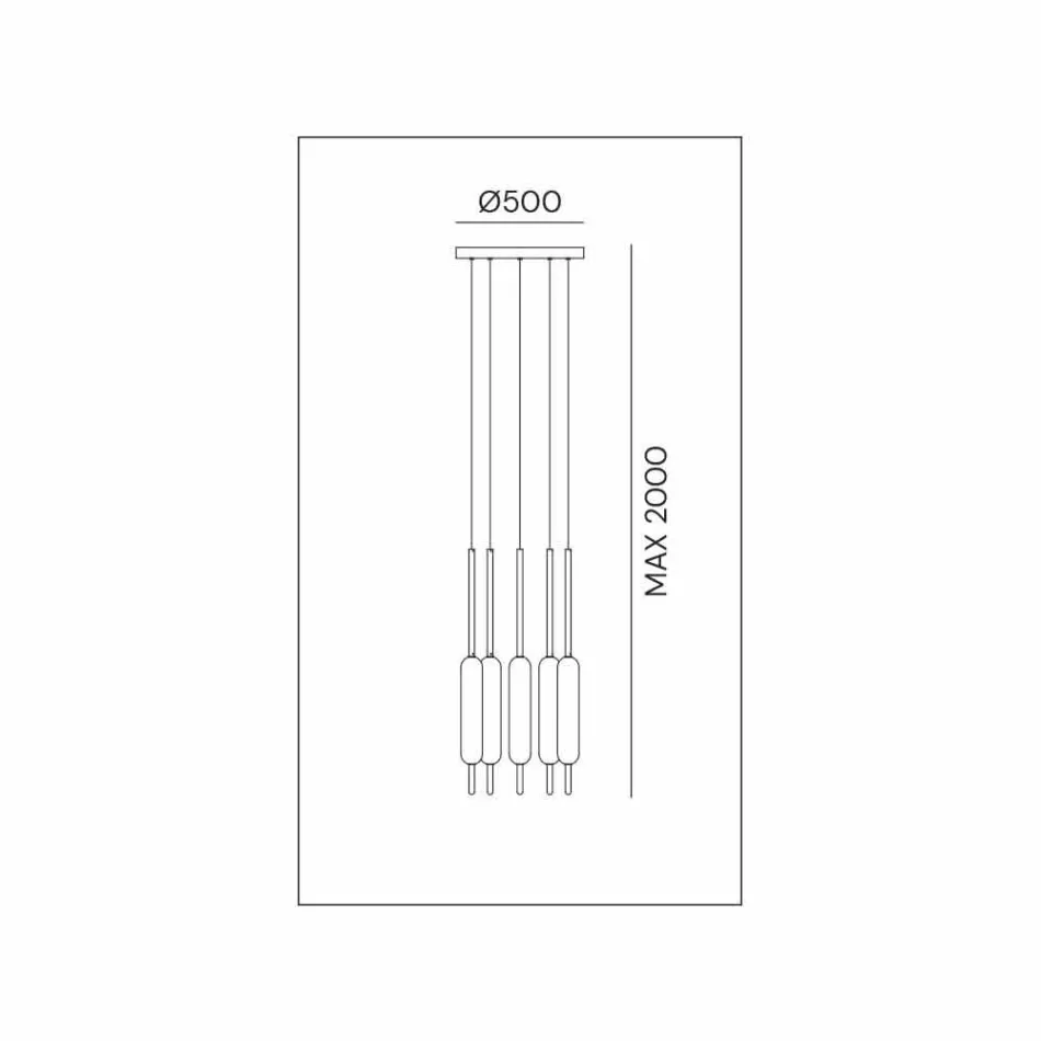 Lampe Suspendue avec 1, 3 ou 6 Lumières en Laiton Design Moderne - Typha par Il Fanale Viadurini