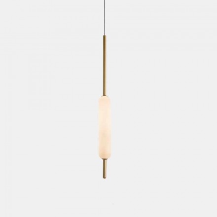 Lampe Suspendue avec 1, 3 ou 6 Lumières en Laiton Design Moderne - Typha par Il Fanale Viadurini