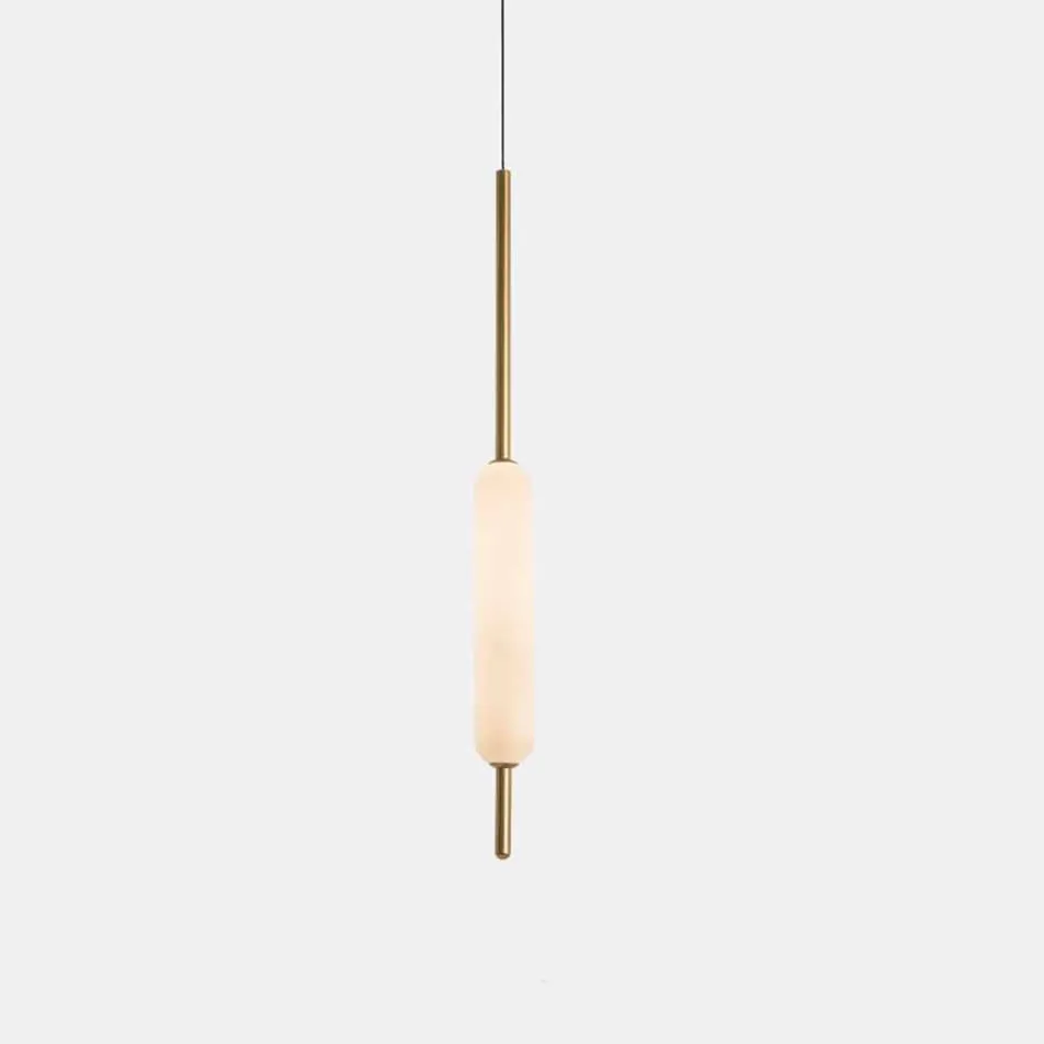 Lampe Suspendue avec 1, 3 ou 6 Lumières en Laiton Design Moderne - Typha par Il Fanale Viadurini