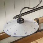 Lampe suspendue à 2 lumières en céramique peinte à la main et design en fer - Asti Viadurini