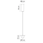 Lampe Suspendue en Fil d'Aluminium Noir et Grand Cône Design - Mercado Viadurini