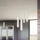 Lampe Suspendue Led 7W en Aluminium Blanc ou Noir Encastré - Rebolla Viadurini