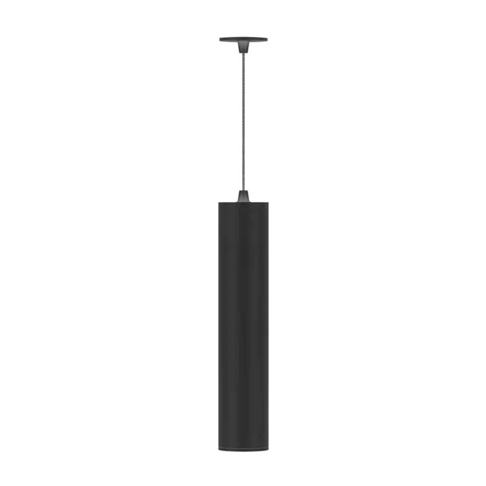 Lampe Suspendue Led 7W en Aluminium Blanc ou Noir Encastré - Rebolla Viadurini