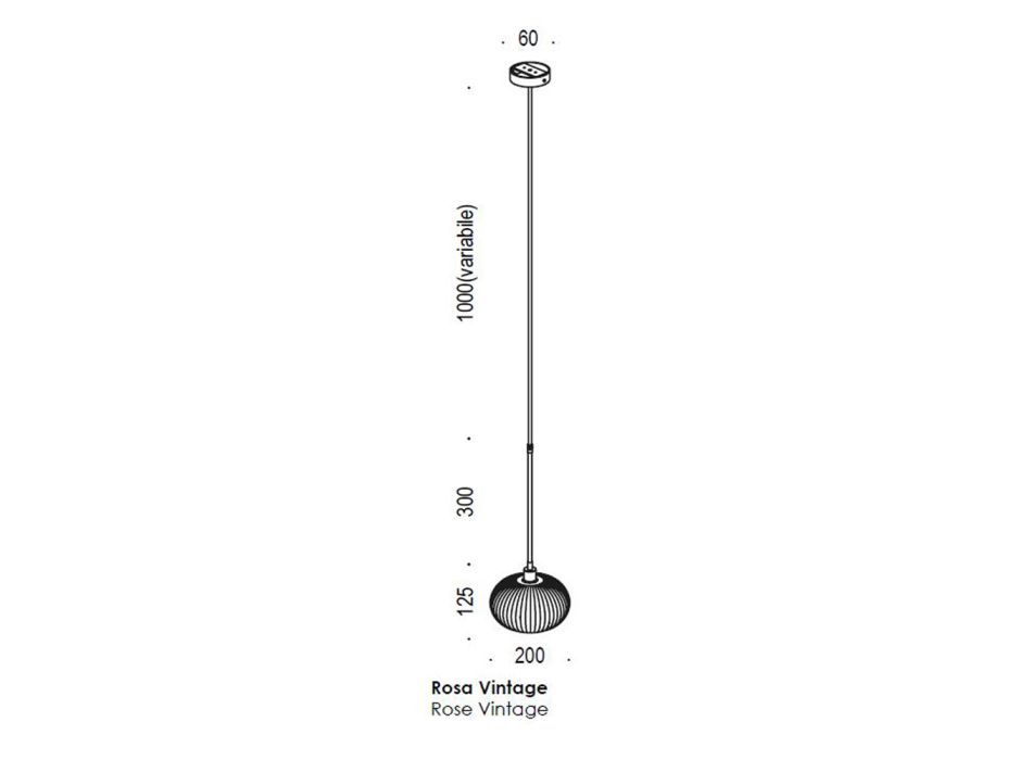 Lampe LED à Suspension en Aluminium Noir et Verre Rose Made in Italy - Zelo Viadurini
