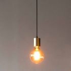 Lampe à suspension en fer fabriquée à la main avec câble en coton fabriqué en Italie - Frana Viadurini