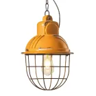 Suspension artisanale en fer et céramique avec grille - Industriel Viadurini