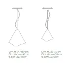 Lampe Suspendue Artisanale en Verre Vénitien Soufflé 35 46 cm - Mary Viadurini