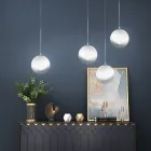 Lampe suspendue artisanale en verre soufflé vénitien - Nova Viadurini