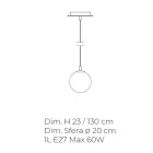 Lampe suspendue artisanale en verre soufflé vénitien - Nova Viadurini