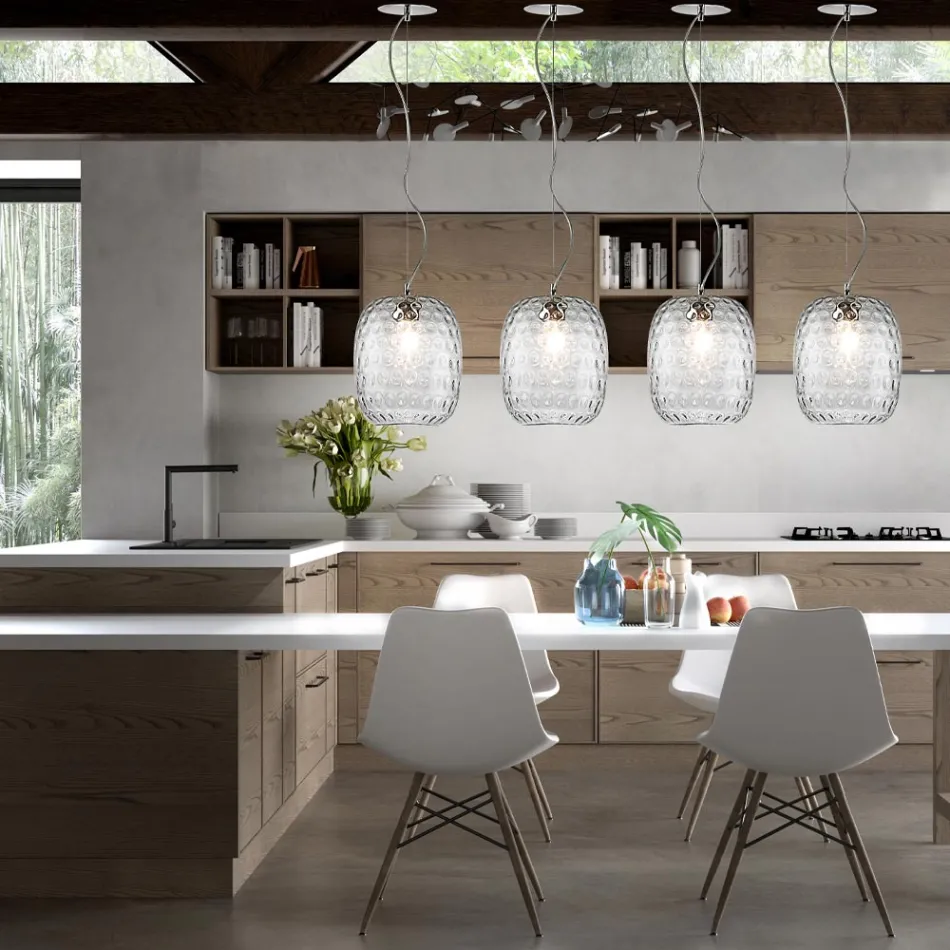 Lampe Suspendue Artisanale en Verre Vénitien Soufflé - Cloe Balloton Viadurini