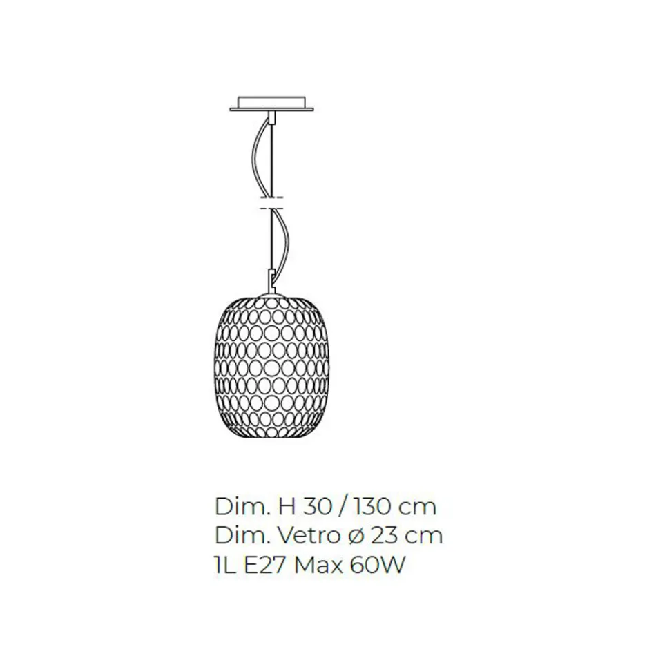 Lampe Suspendue Artisanale en Verre Vénitien Soufflé - Cloe Balloton Viadurini
