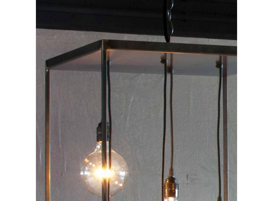 Lampe suspendue avec structure en fer fabriquée à la main Made in Italy - Cosma Viadurini