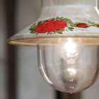 Lampe suspendue d'extérieur en aluminium blanc peint à la main - Imperia Viadurini