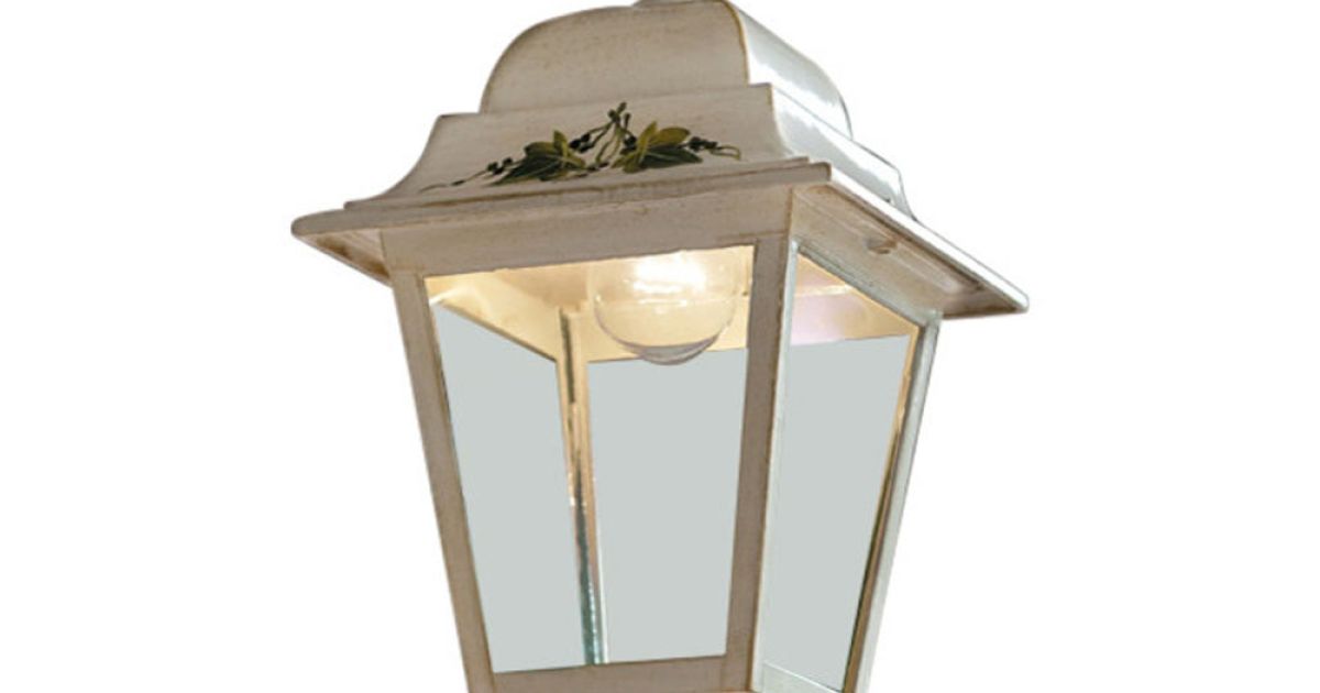 Lampe à suspension d'extérieur en aluminium peint à la main