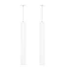 Lampe Encastrable Suspendue en Aluminium Blanc ou Noir, 2 Pièces - Rebolla Viadurini