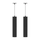 Lampe Encastrable Suspendue en Aluminium Blanc ou Noir, 2 Pièces - Rebolla Viadurini