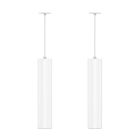 Lampe Encastrable Suspendue en Aluminium Blanc ou Noir, 2 Pièces - Rebolla Viadurini