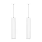 Lampe Encastrable Suspendue en Aluminium Blanc ou Noir, 2 Pièces - Rebolla Viadurini