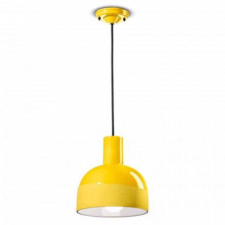 Lampe à Suspension Style Rétro en Céramique Made in Italy - Ferroluce Caxixi Viadurini