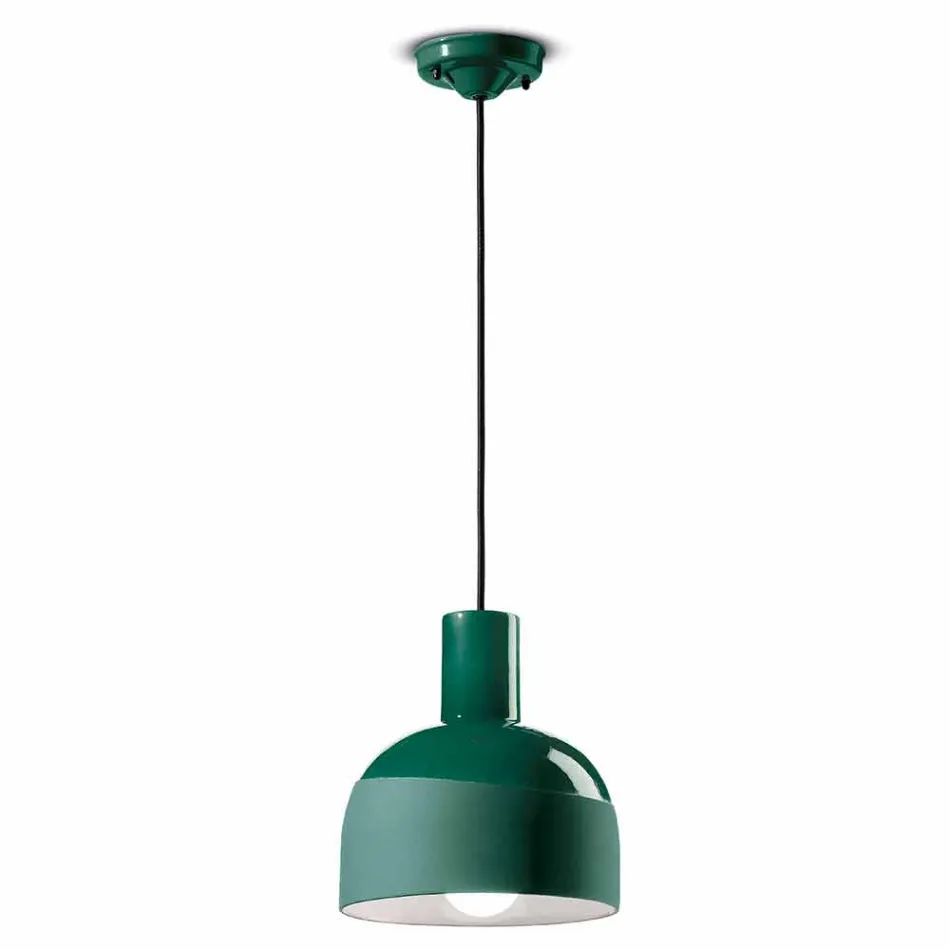 Lampe à Suspension Style Rétro en Céramique Made in Italy - Ferroluce Caxixi Viadurini