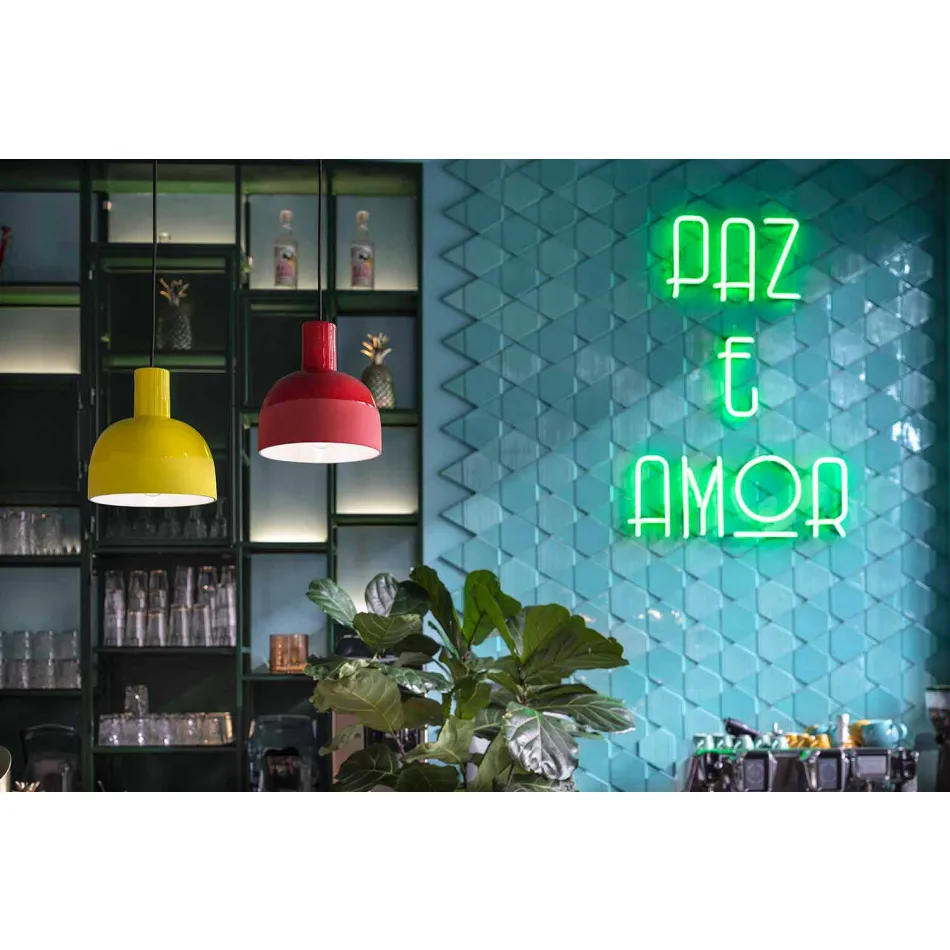 Lampe à Suspension Style Rétro en Céramique Made in Italy - Ferroluce Caxixi Viadurini