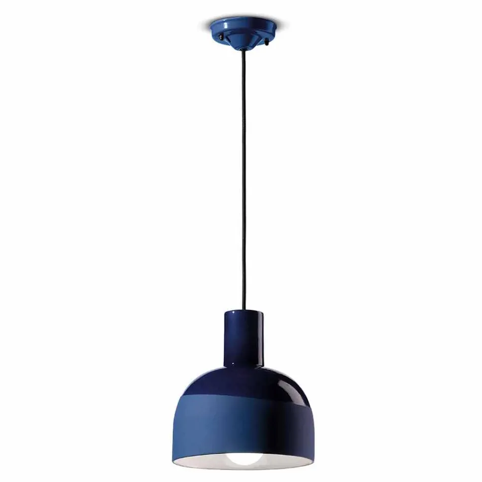Lampe à Suspension Style Rétro en Céramique Made in Italy - Ferroluce Caxixi Viadurini