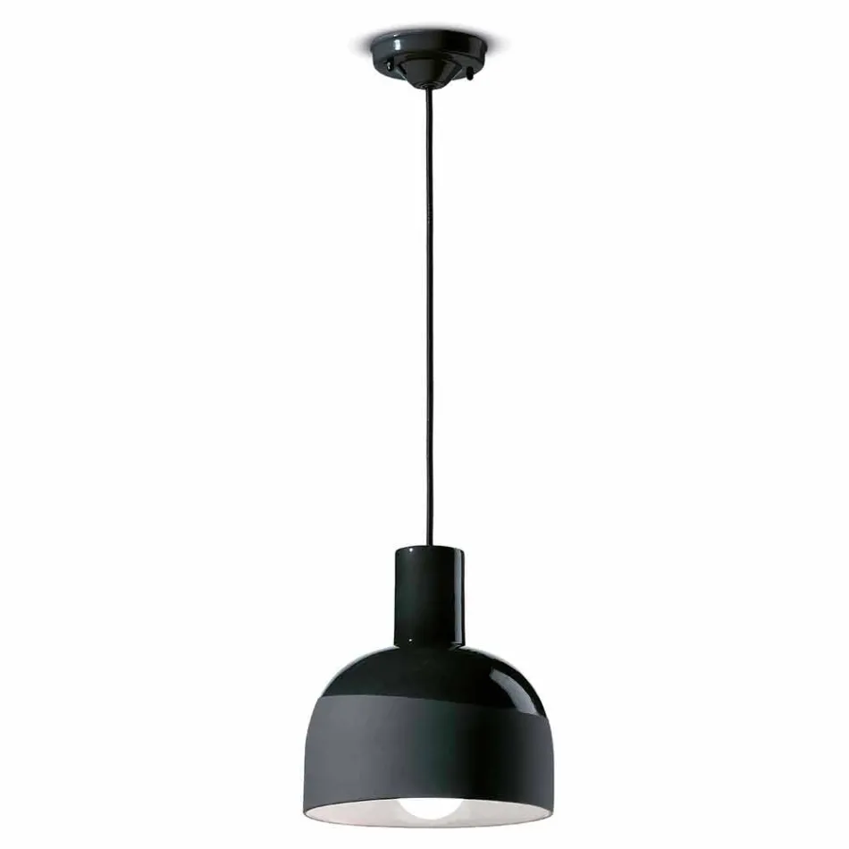 Lampe à Suspension Style Rétro en Céramique Made in Italy - Ferroluce Caxixi Viadurini