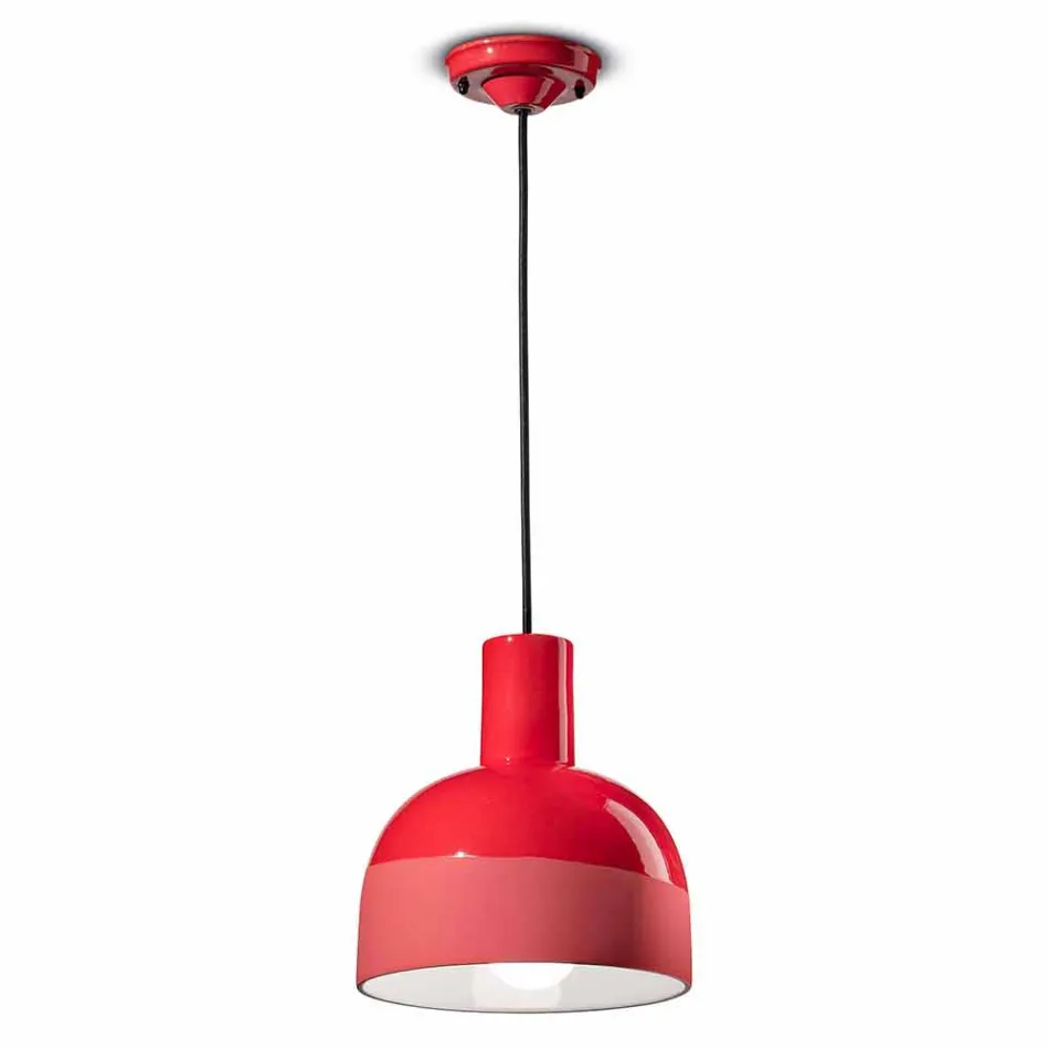 Lampe à Suspension Style Rétro en Céramique Made in Italy - Ferroluce Caxixi Viadurini