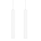 Lampe à Suspension Décorative en Aluminium Blanc ou Noir, 2 Pièces - Rebolla Viadurini