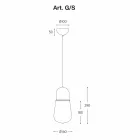 Lampe à Suspension Design Vintage en Laiton et Verre - Aldo Bernardi Guinguette Viadurini